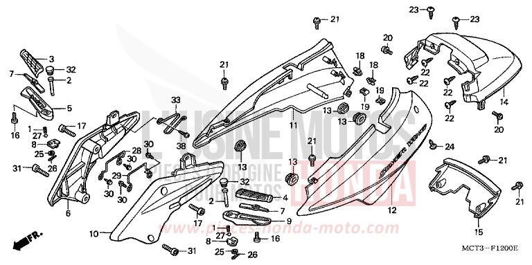 BODY COVER for Silver Wing PEARL GREAT BLUE (PB262) from 2004
